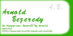 arnold bezeredy business card